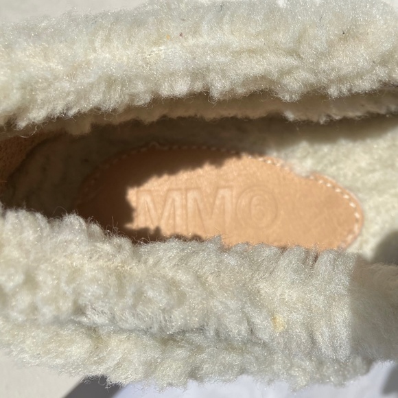 BOX & BAG! MM6 Maison Margiela Black + Shearling Slip On Loafers 9 9.5 - Picture 5 of 7